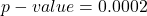 p-value=0.0002