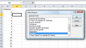 Figure 10. Screenshot of Sampling in Data Analysis menu, Microsoft Excel