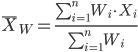 equation weighted mean