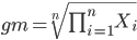 equation geometric mean