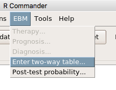 Select "Enter two-way table...".