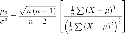 equation skewness