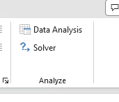 Screenshot Microsoft Excel, Solver add-in available