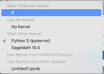 switch kernel, select R