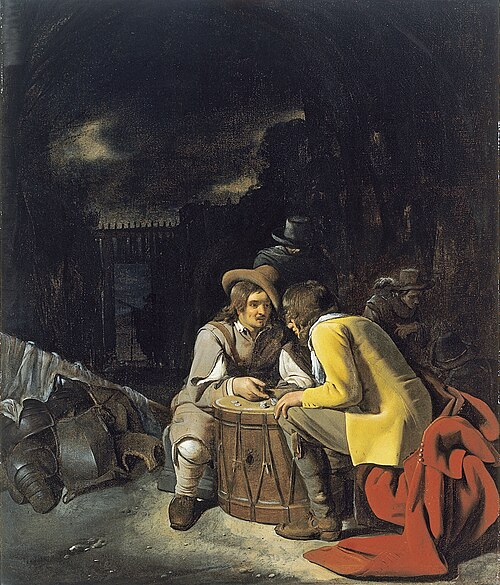 Public domain.
https://commons.wikimedia.org/wiki/File:Sweerts,_Michael_-_Soldiers_Playing_Dice_-_c._1655.jpg